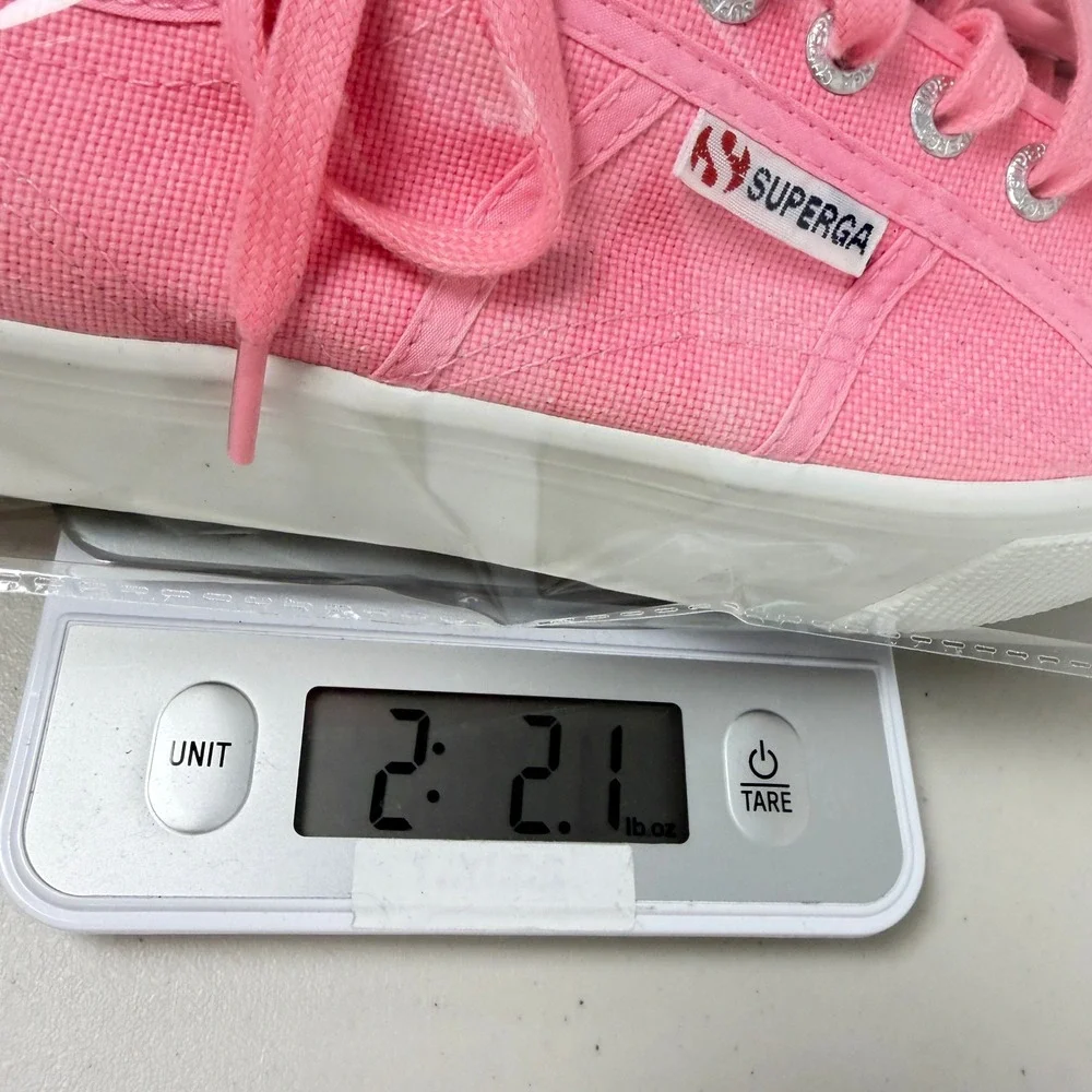 Superga Pink Canvas Platform Sneakers Women's Size 39.5 9.5